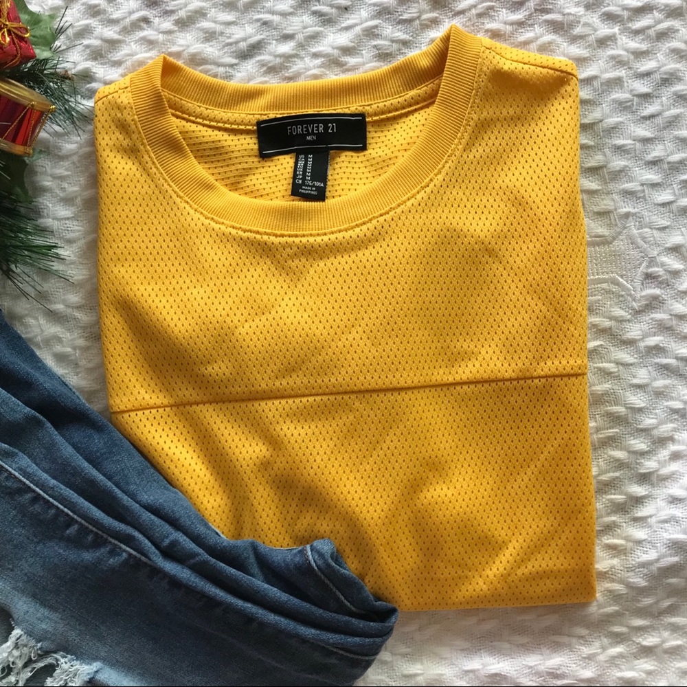 MAN FOREVER 21 YELLOW SIZE M🌼🌼